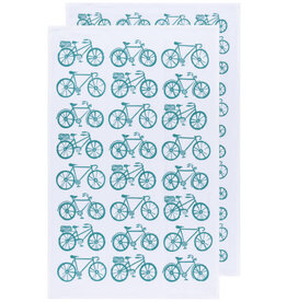 Danica Peacock Bicycle Printed Floursack Dish Towels, Set of 2