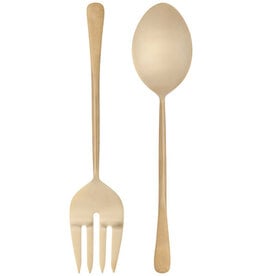 Danica Stainless Steel Salad Server Set, Gold