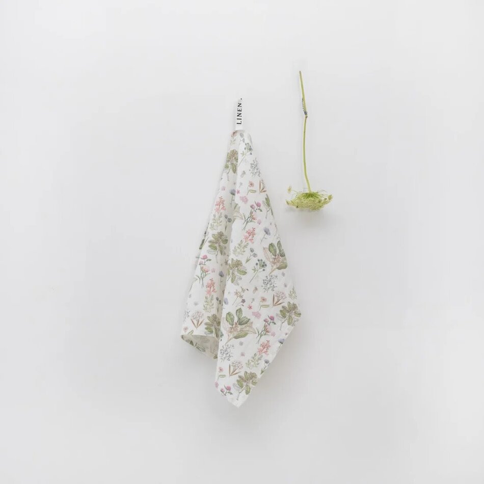 Linen Tales Linen Tales, White Botany Linen Tea Towel