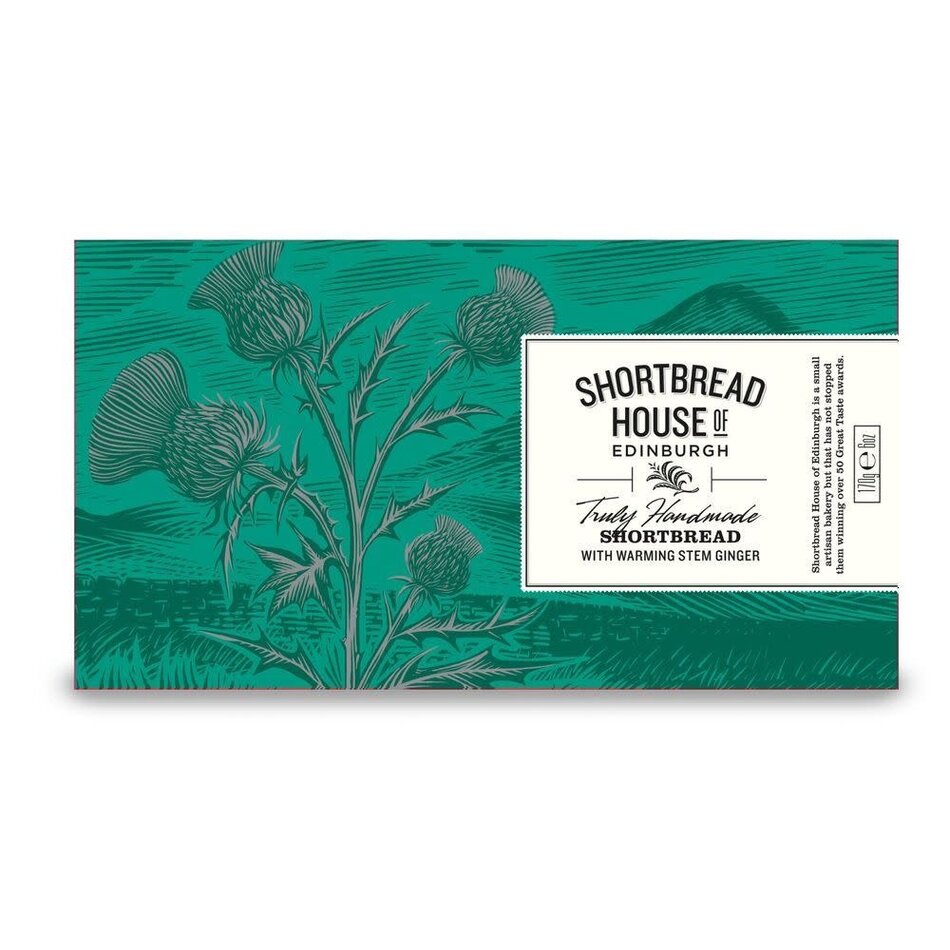 Shortbread House of Edinburgh Stem Ginger Shortbread Fingers, 170g