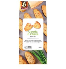 Buiteman Gouda & Chive Biscuits, 75g Buiteman Gouda & Chive Biscuits, 75g