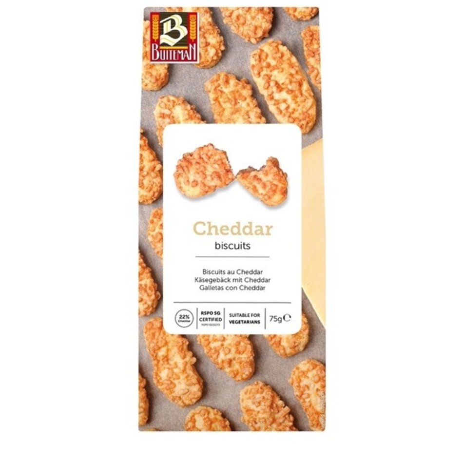 Buiteman Cheddar Cheese Biscuits, 75g