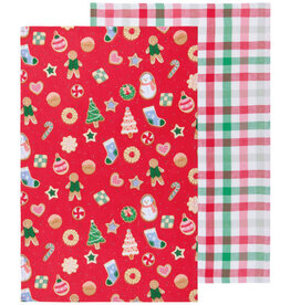 Danica Cookie Exchange Cotton Dishtowels Set of 2