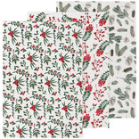 Danica Winterberry Bakers Floursack Dishtowels Set of 3