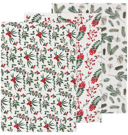 Danica Winterberry Bakers Floursack Dishtowels Set of 3