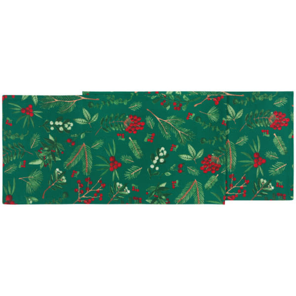 Danica Winterberry Printed Table Runner