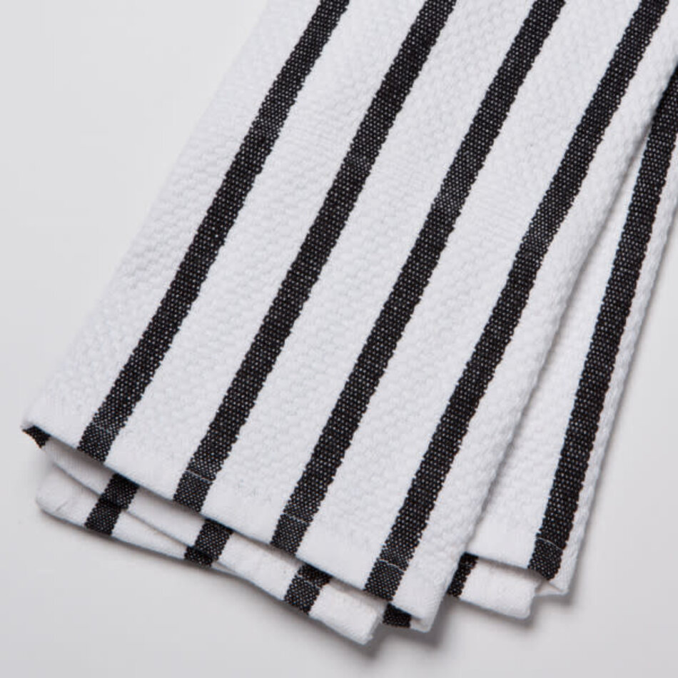 Danica Basketweave Black Dishtowel