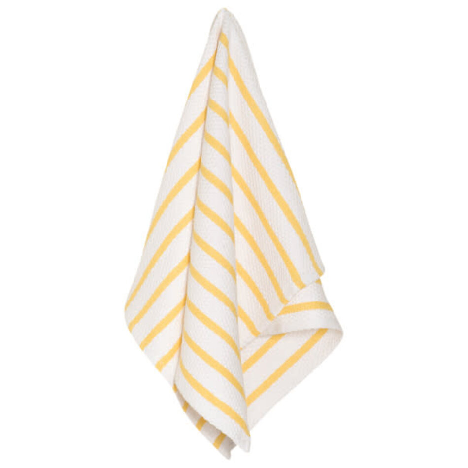 Danica Basketweave Lemon Yellow Dishtowel