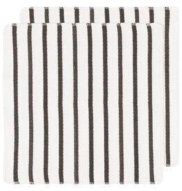 Basketweave Black Dishcloths Set of 2
