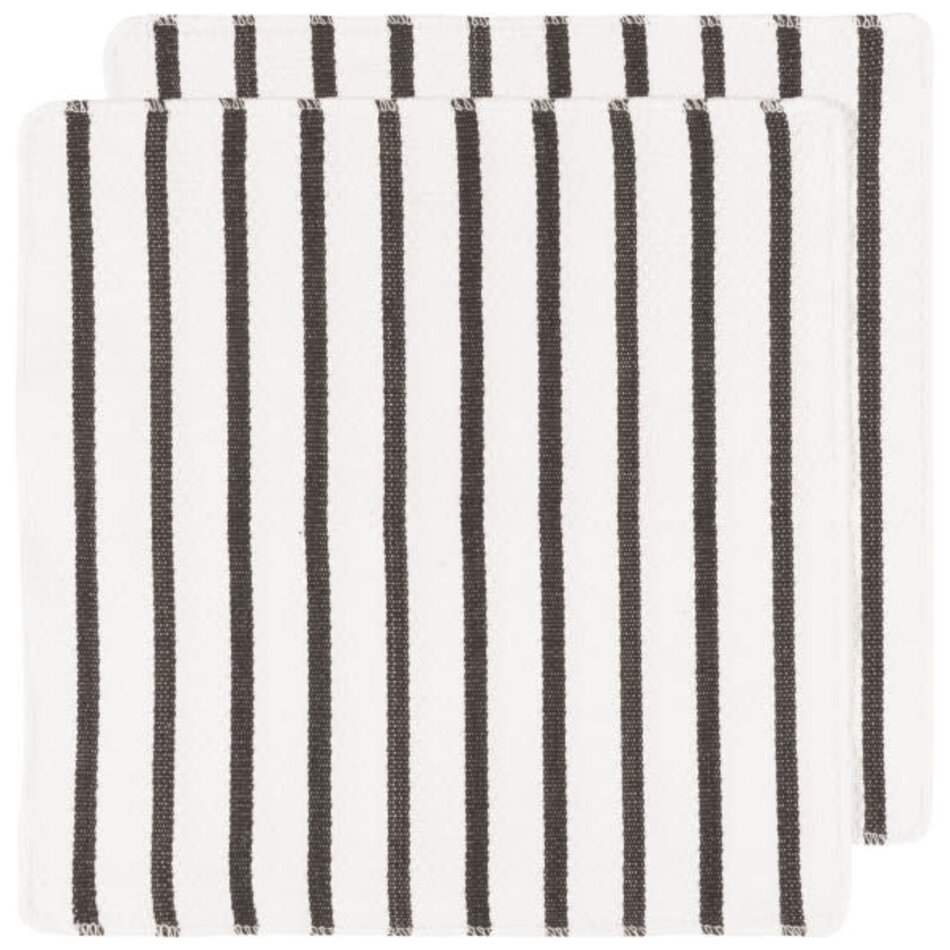 Basketweave Black Dishcloths Set of 2
