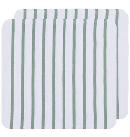 Danica Basketweave Elm Green Dishcloths Set of 2