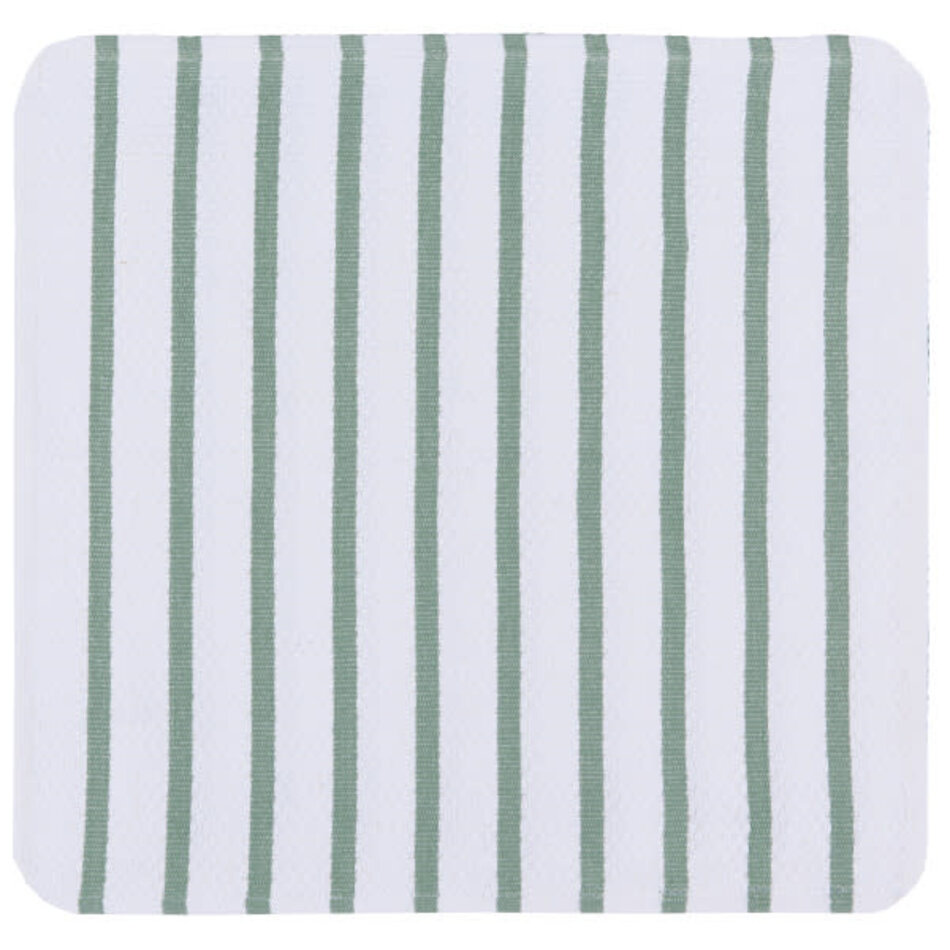 Danica Basketweave Elm Green Dishcloths Set of 2