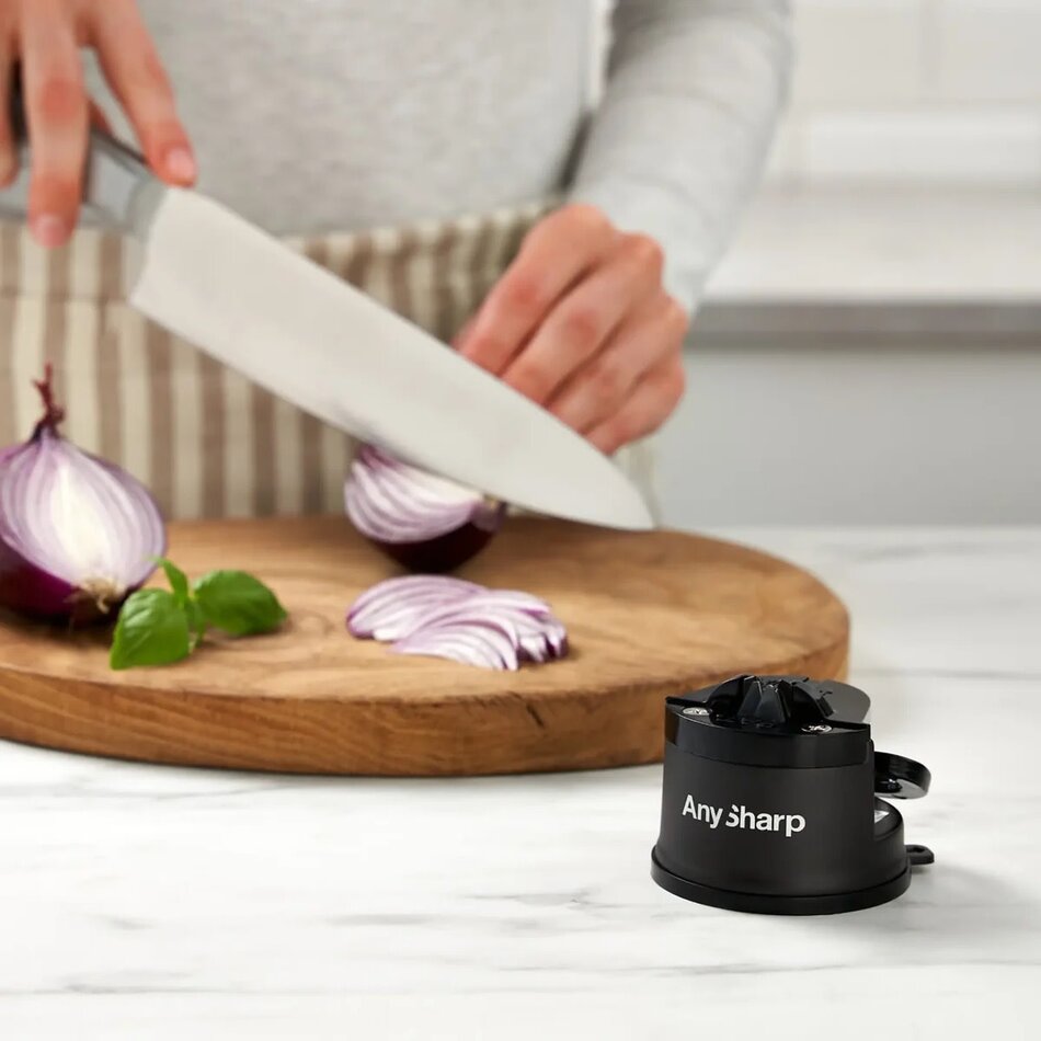 AnySharp Pro Knife Sharpener, Gun Metal