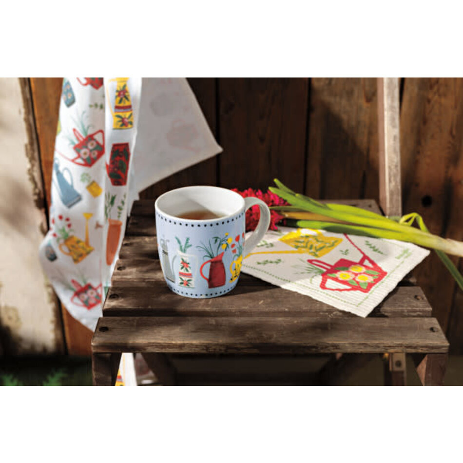 Danica Watering Cans Printed Dishtowel