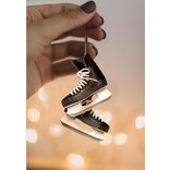 Ornament Pair Black Hockey Skates, 2.5"