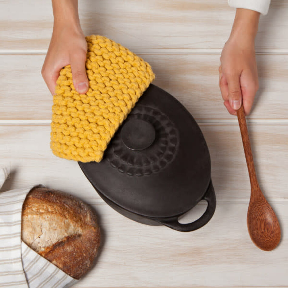 Danica Ochre Knit Potholder