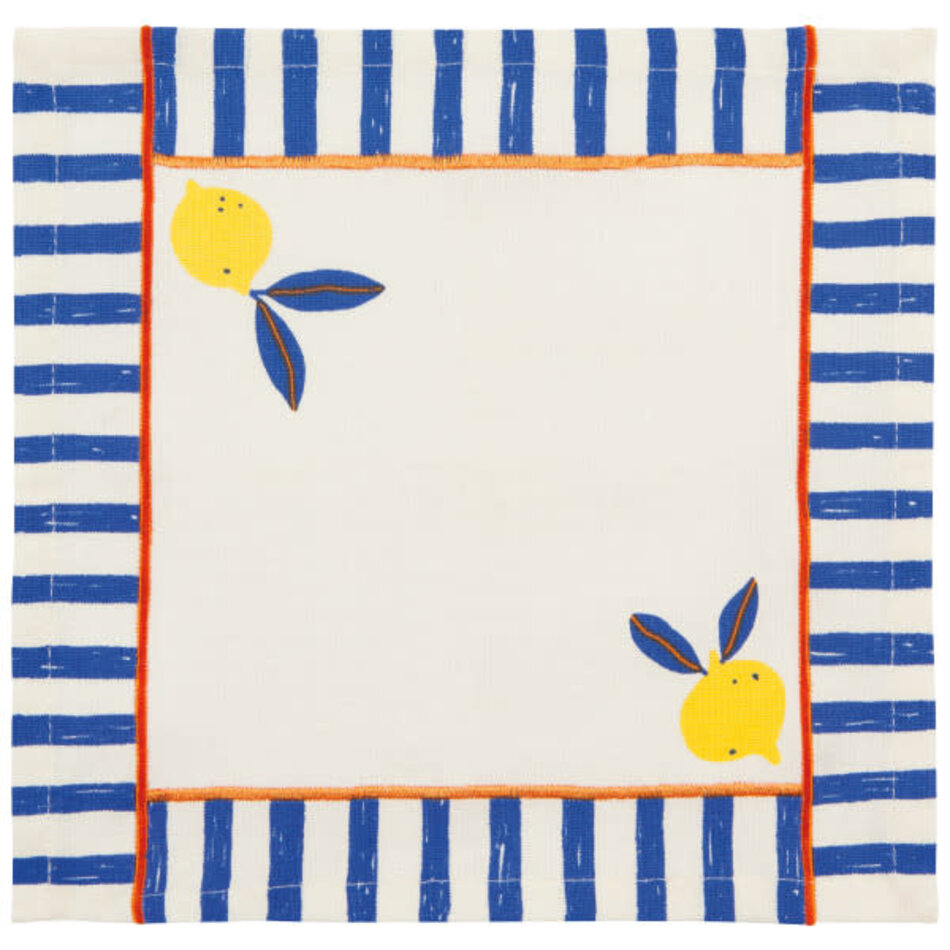Danica Citrus Burst Printed Cocktail Napkins Set of 4 Ass