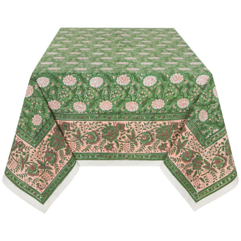 Danica Peony Block Print Tablecloth 60 x 90 Inches