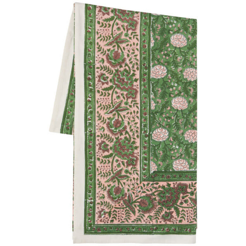 Danica Peony Block Print Tablecloth 60 x 90 Inches