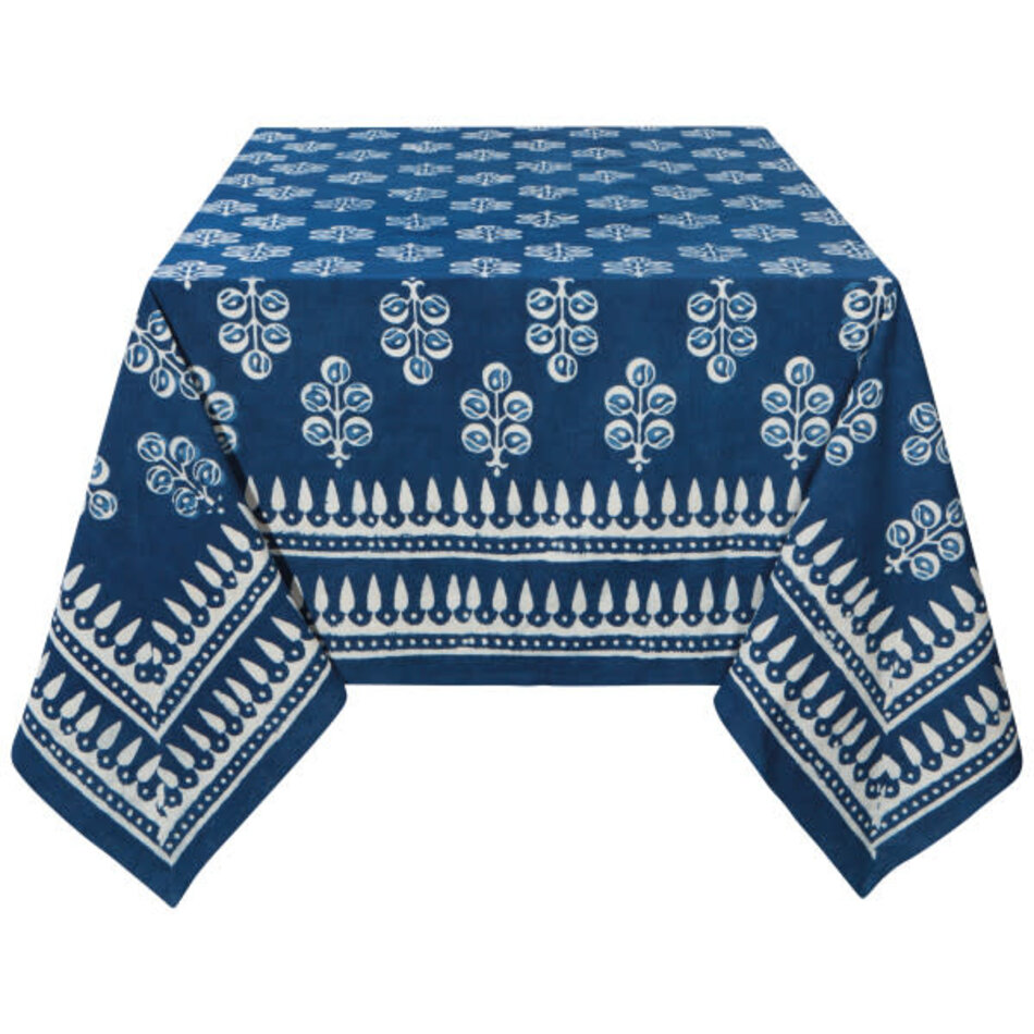 Danica Hawthorn Block Print Tablecloth 90 x 60 inches