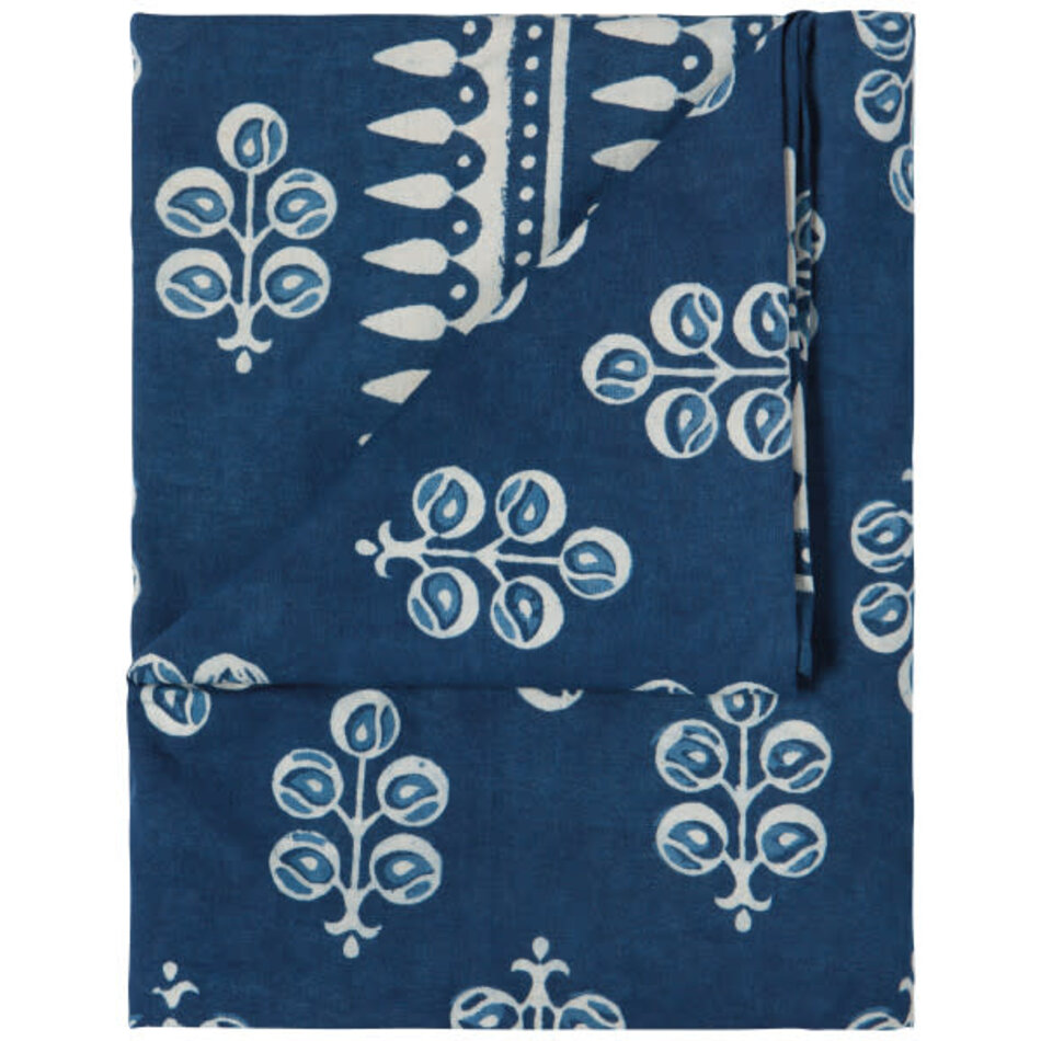 Danica Hawthorn Block Print Tablecloth 90 x 60 inches