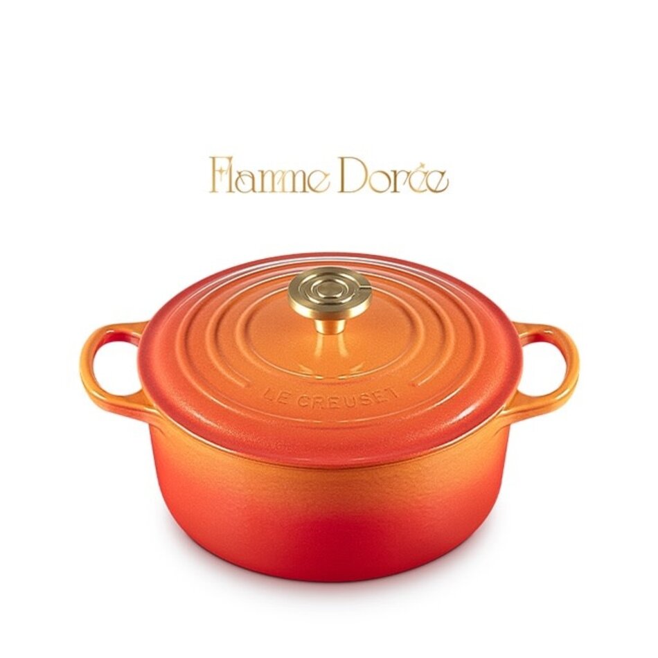 Le Creuset Le Creuset Flamme Dorée 4.2L/24cm Round Dutch Oven