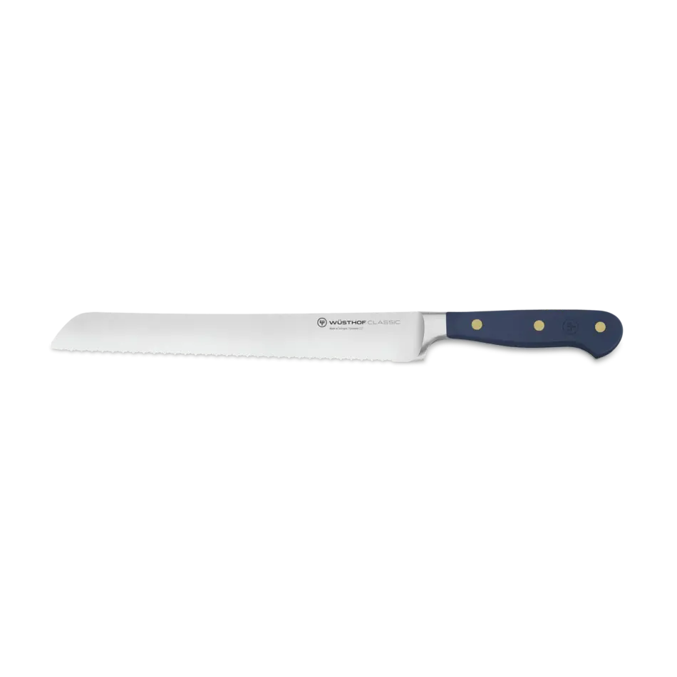 Wusthof Classic Precision Double-Serrated Bread Knife, 9", Blueberry