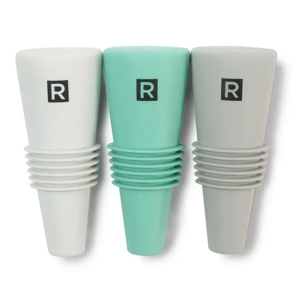 Ricardo Ricardo set of 3 Wine Stoppers in Silicone