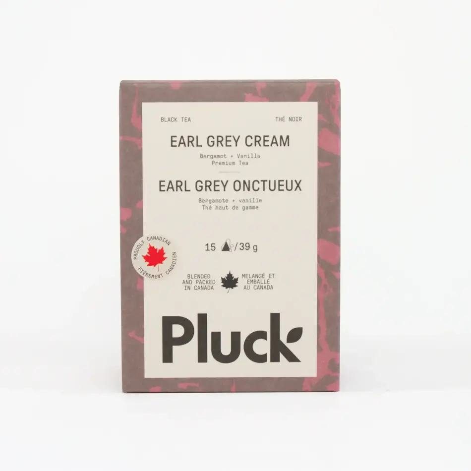 Pluck Tea, Earl Grey Cream, 15 Tea Bag Box