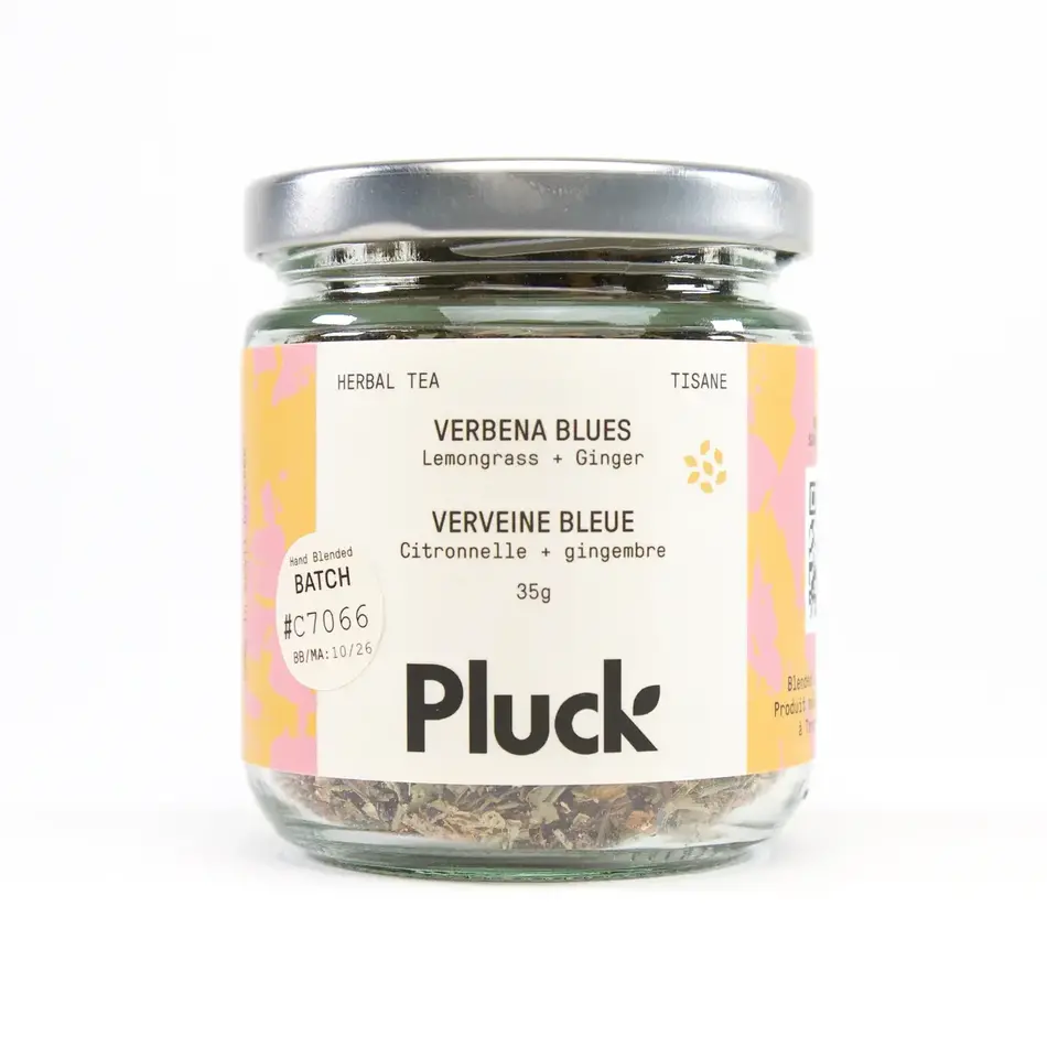 Pluck Tea, Verbena Blues, 20 Tea Bag Jar