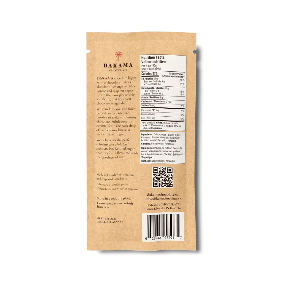 Dakama Dakama Chocolate, Golden Salted Almond Caramel