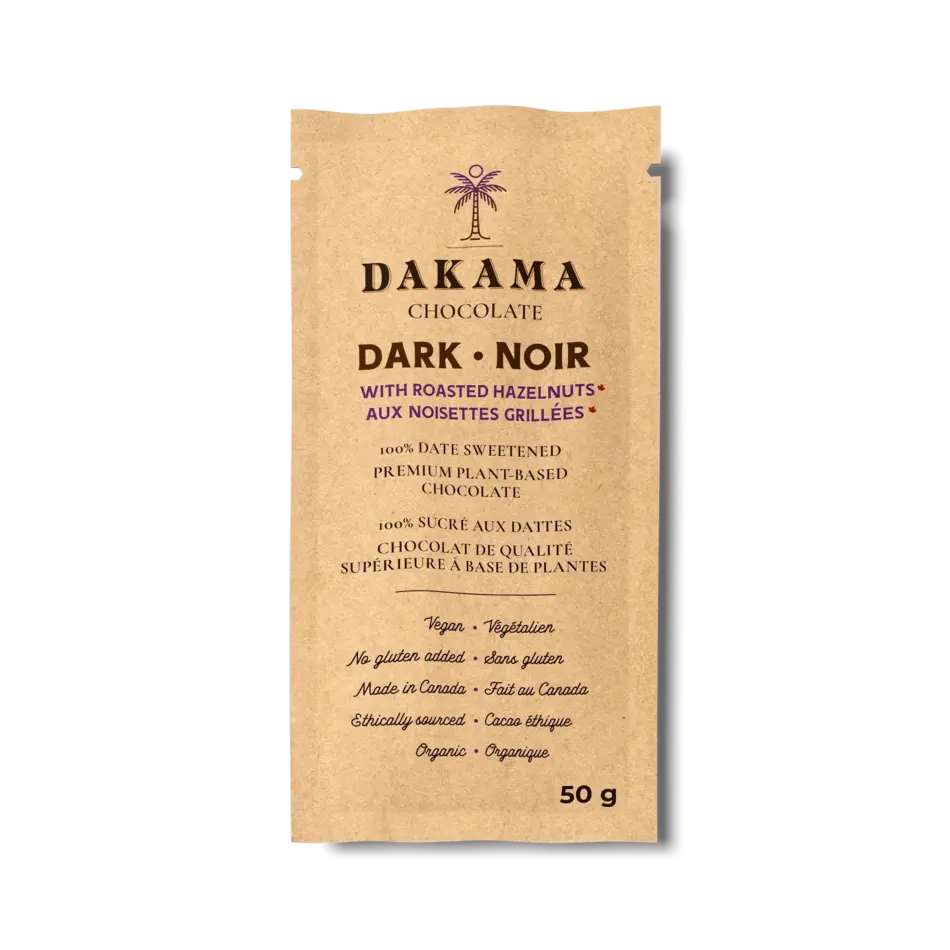 Dakama Dakama Chocolate, Dark with Roasted Hazelnuts