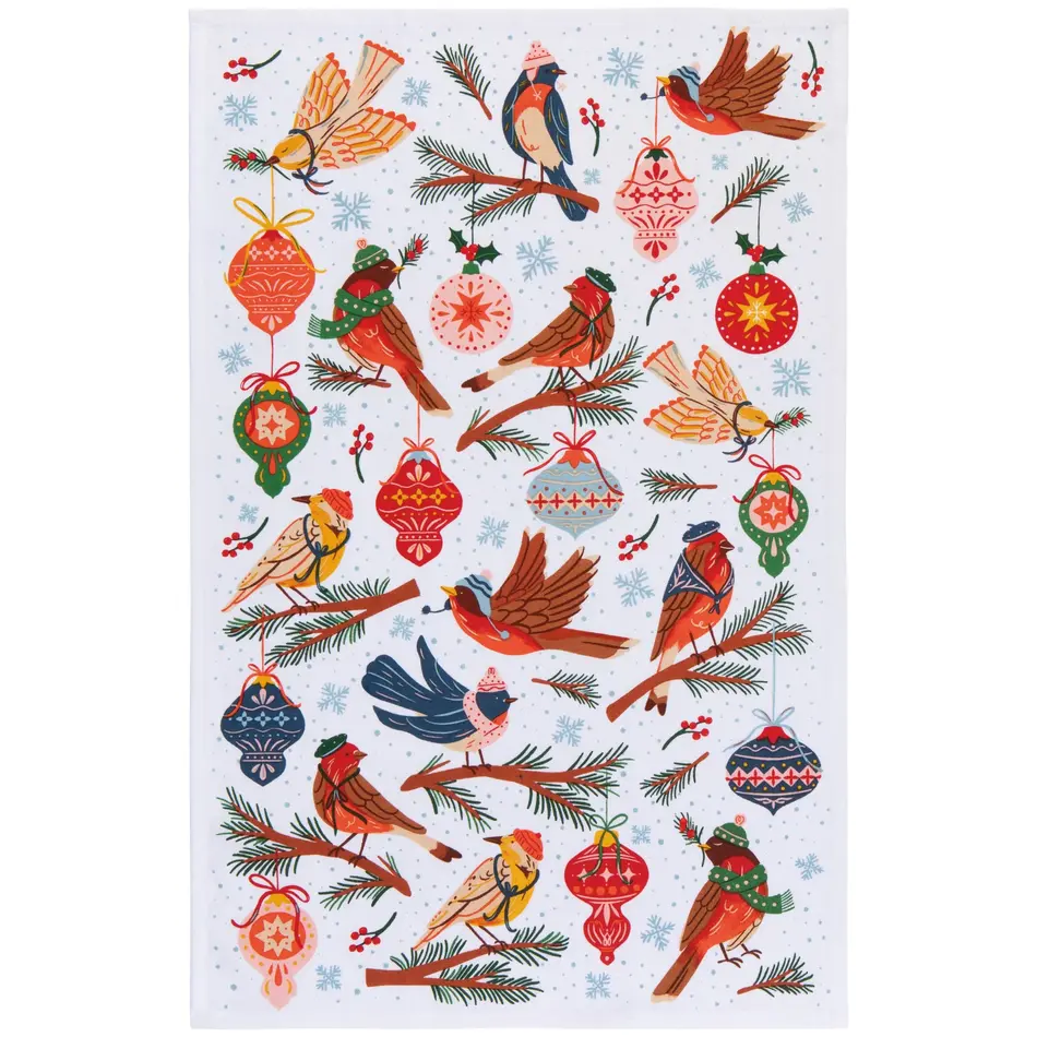 Danica Season's Tweetings Christmas Dishtowel