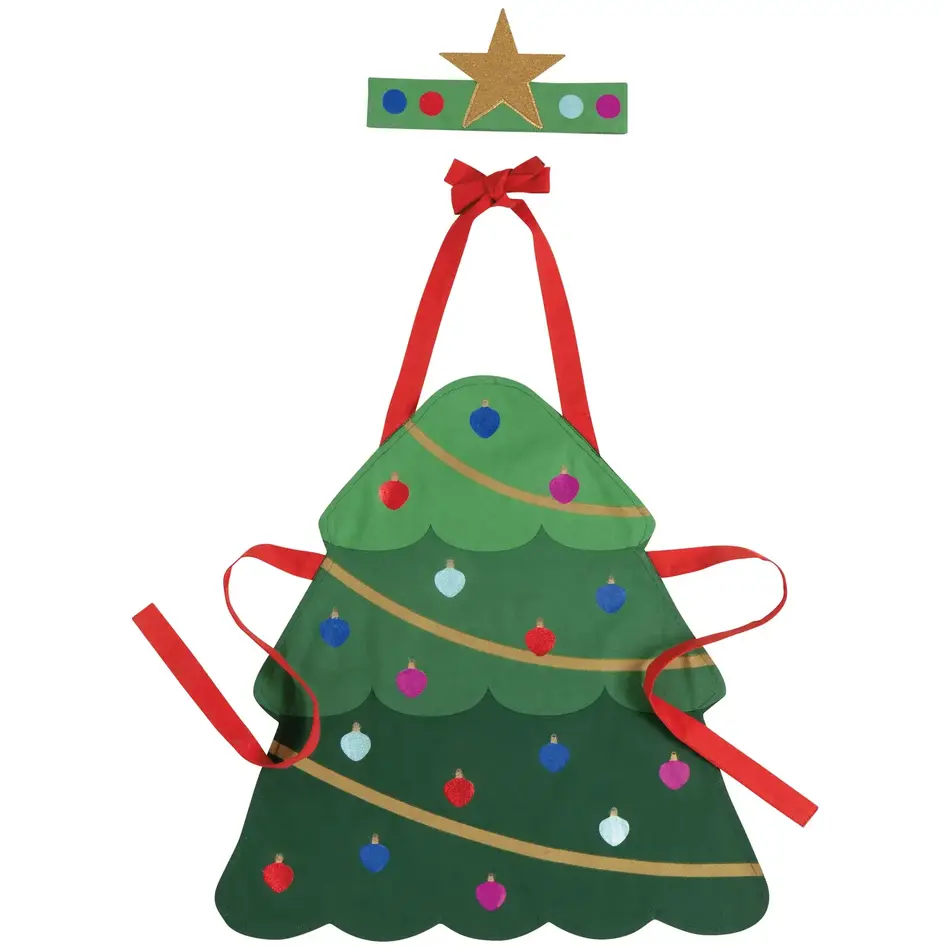Danica Xmas Tree Christmas Daydream Kids Apron and Hat Set