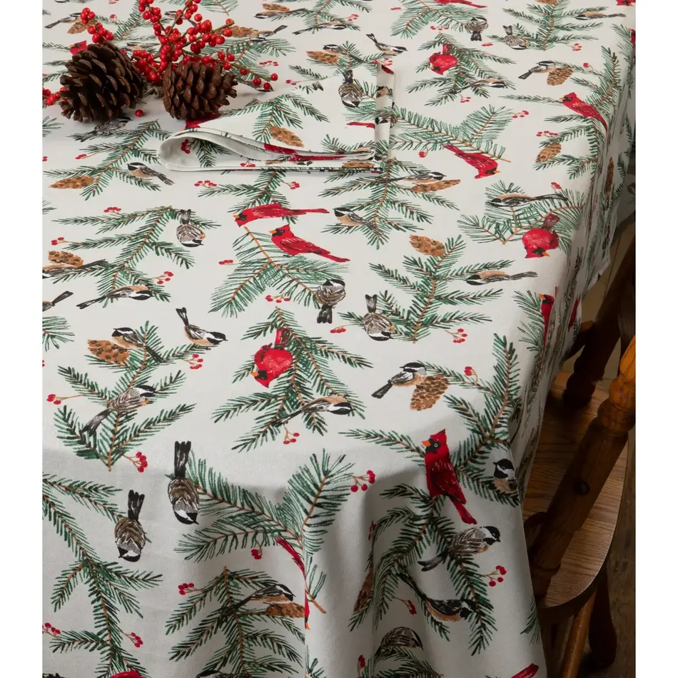 Danica Birds & Boughs Christmas Tablecloth 60" x 120"