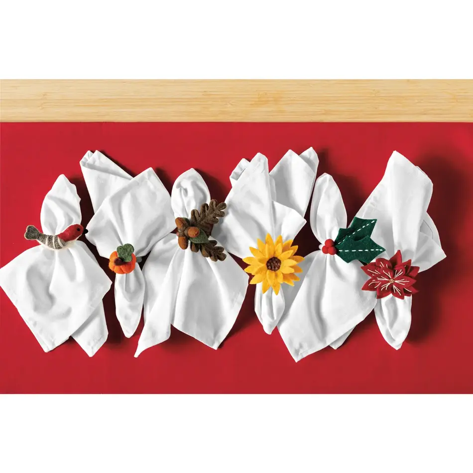 Danica Amaryllis Christmas Felt Napkin Ring