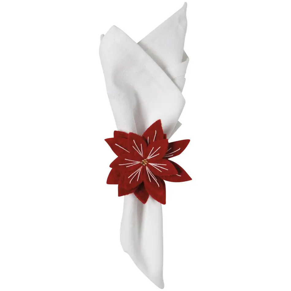 Danica Amaryllis Christmas Felt Napkin Ring