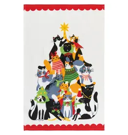 Danica Kitty Carol Christmas Dishtowel