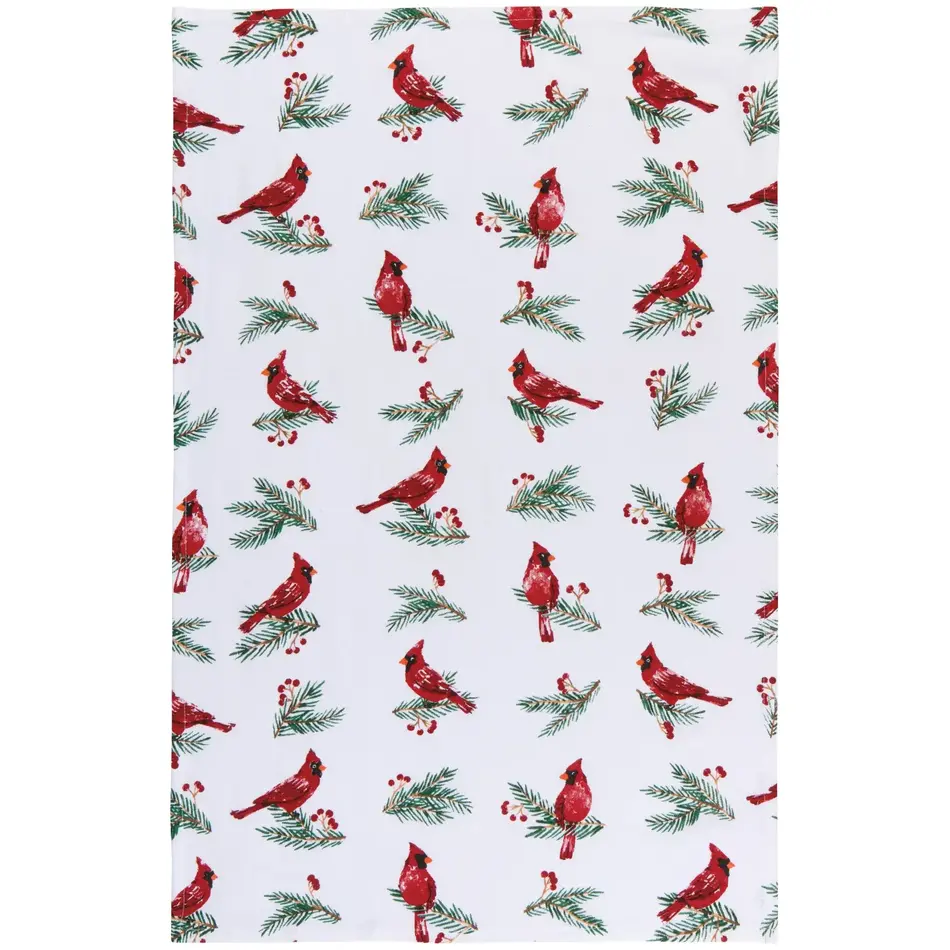 Danica Birds & Boughs Christmas Floursack Dishtowels Set