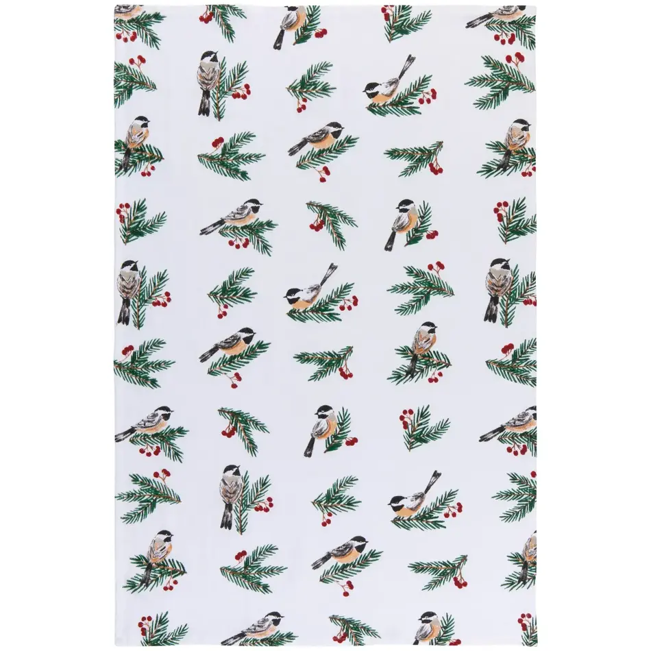 Danica Birds & Boughs Christmas Floursack Dishtowels Set