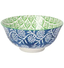 Danica Green Leaf Stamped Bowl 6 inch
