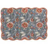 Danica Dahlia Block Print Kantha Placemat
