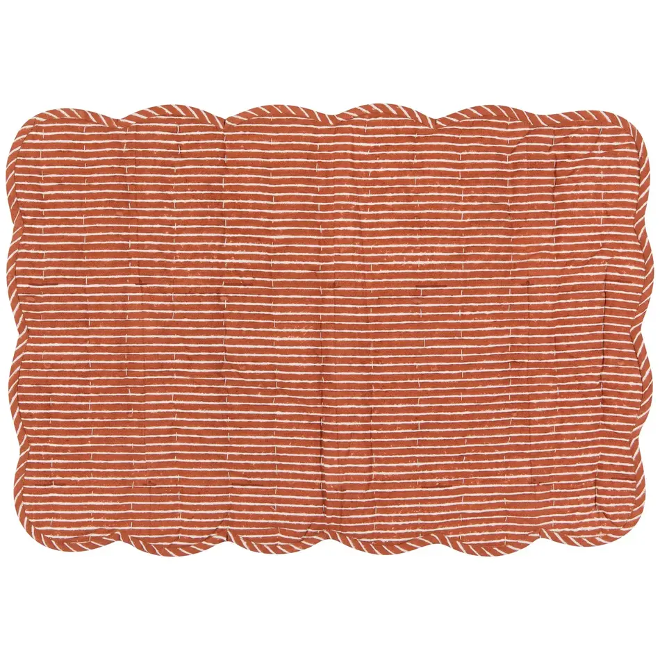 Danica Dahlia Block Print Kantha Placemat