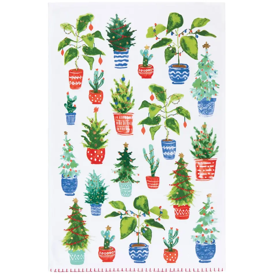 Danica Jingle Plants Christmas Dishtowel