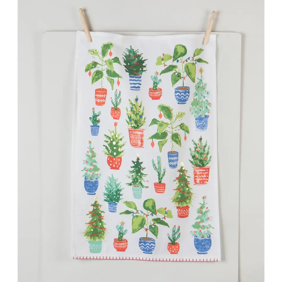 Danica Jingle Plants Christmas Dishtowel