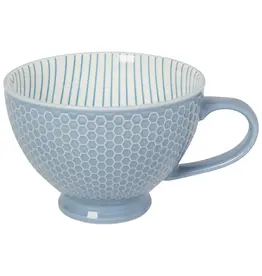 Danica Slate Blue Stamped Latte Mug