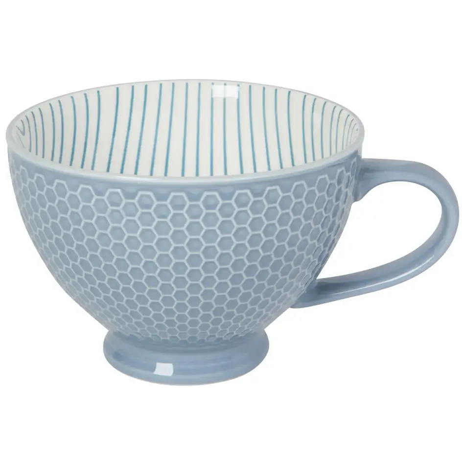 Danica Slate Blue Stamped Latte Mug