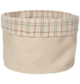 Danica Plaid Canvas Bread Basket