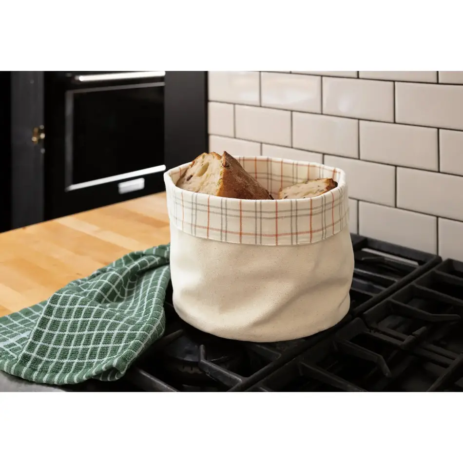 Danica Plaid Canvas Bread Basket