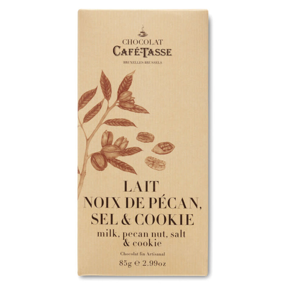 Cafe Tasse Milk Chocolate with Salted Pecans, 85g
